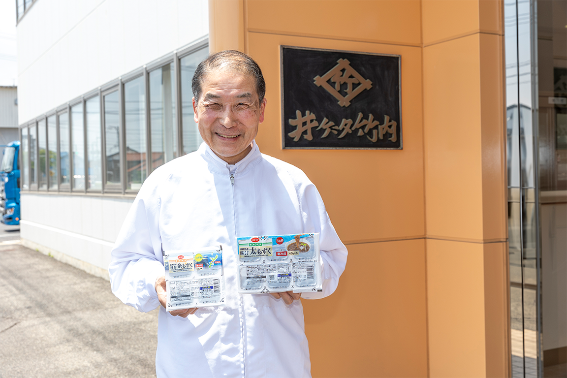 沖縄の美しい海から組合員の食卓へ<br>「心の味」を追求する<br>もずくのエキスパート