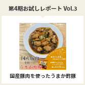 第４期お試しレポートVol.3　国産豚肉を使ったうまか酢豚