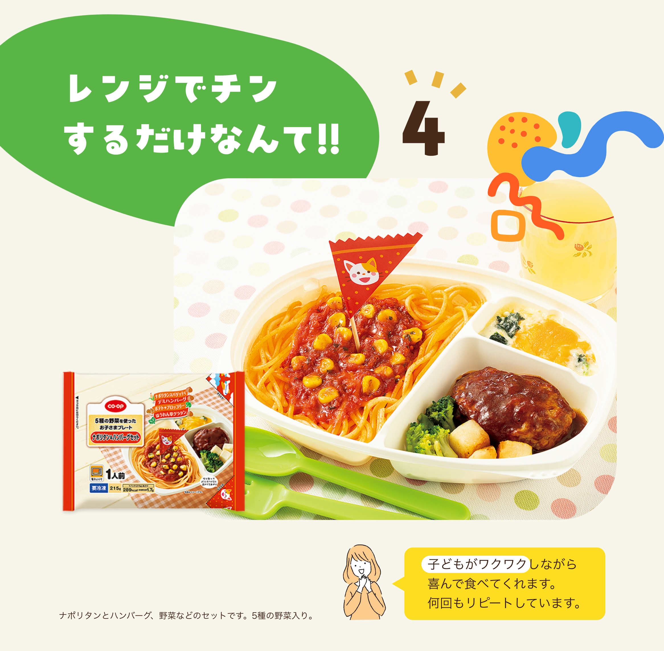 4 レンジでチンするだけなんて!! 子どもがワクワクしながら喜んで食べてくれます。何回もリピートしています。