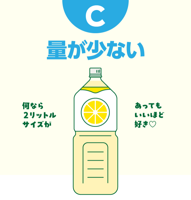 C 量が少ない