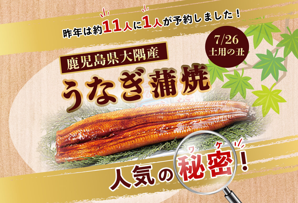 鹿児島県大隅産うなぎ蒲焼、人気の秘密