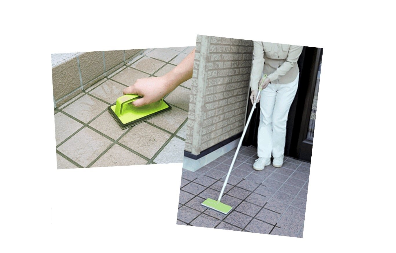 水だけで玄関タイルの黒ズミ汚れが落ちるってホント?「ブラッシングスポンジ玄関タイル用」におまかせあれ