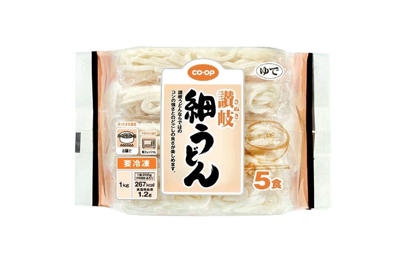 讃岐うどんならではのコシの強さ。レンジでも調理OK!「冷凍讃岐細うどん 5食」