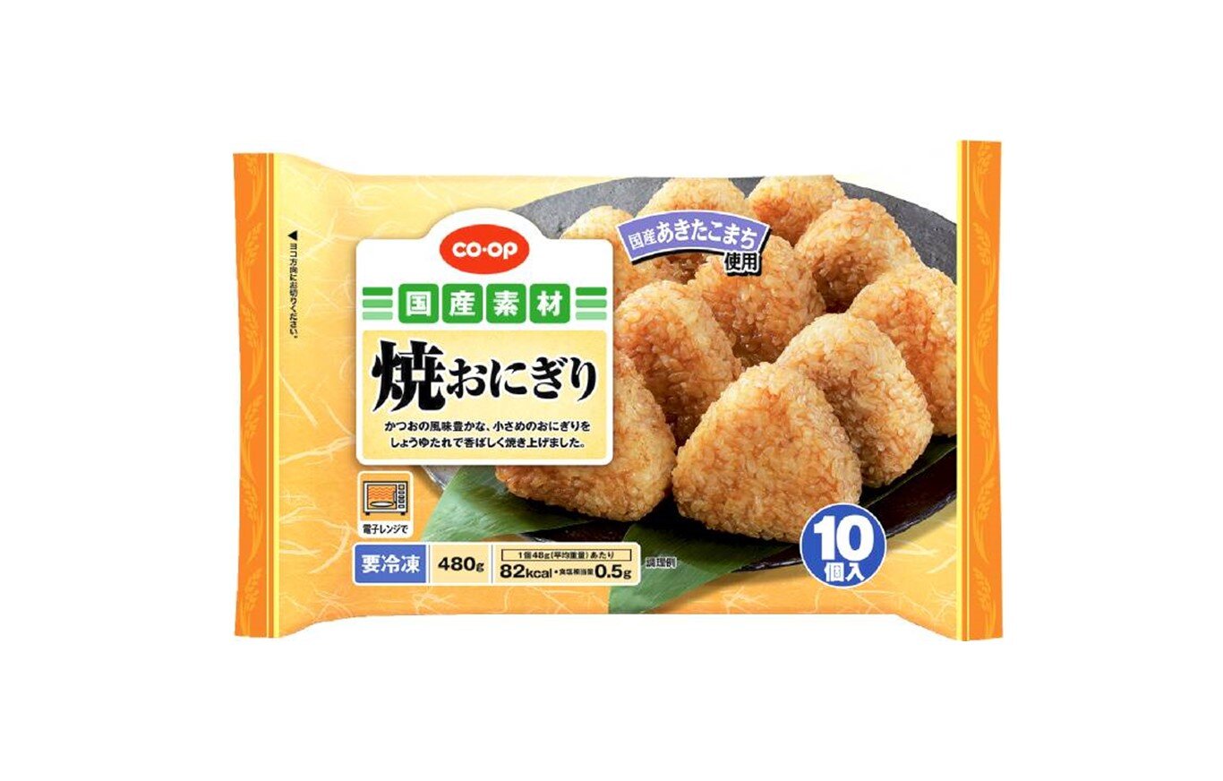 カリッとしょうゆが香ばしい、食べやすいサイズにこだわりました。「焼おにぎり」