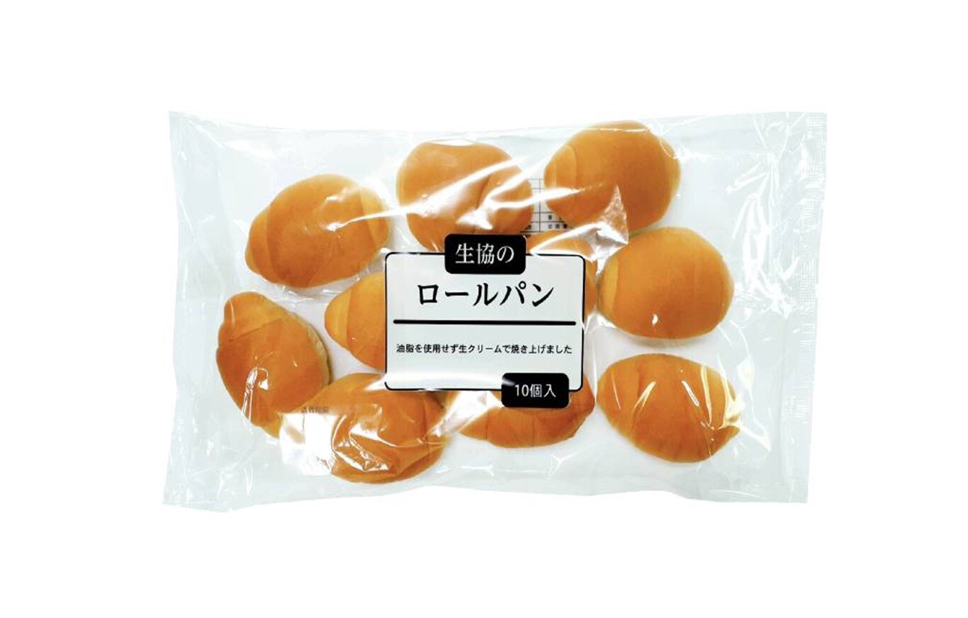 パン好きさん必見!「生協のロールパン(生クリーム使用)10個」